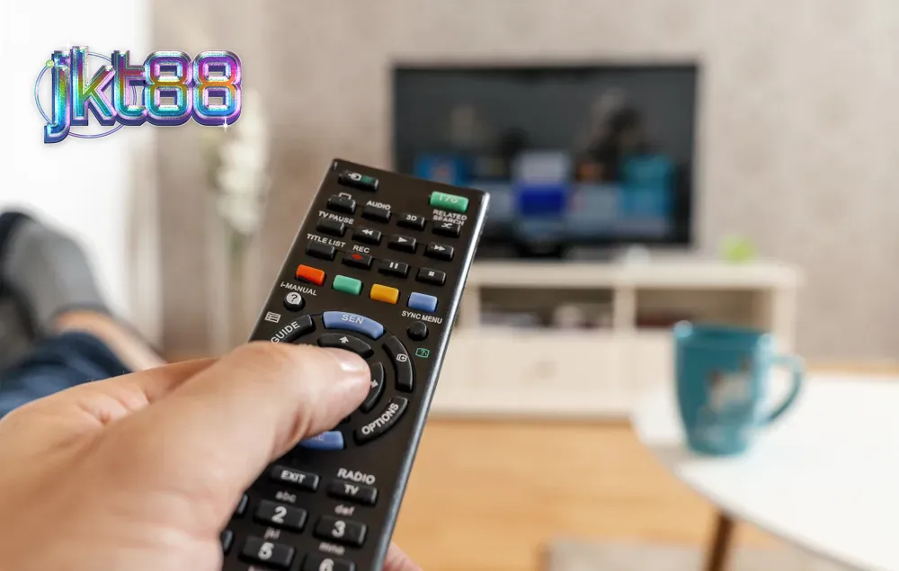 Layar televisi menampilkan visual permainan slot yang dinamis dan menarik